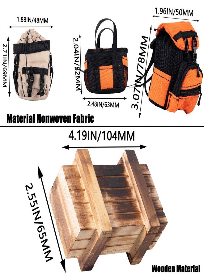 hopsupRC مجموعة تزيين سيارات الزحف hopsupRC لسيارات TRX4 وTRX6 وAxia 1 وSCX10 وRed Cat بمقياس 1/10، تتضمن شبكة أمتعة صغيرة/حزمة محاكاة، أمتعة، صندوق خشبي، مجرفة، خزانات وقود، لوح إنقاذ، صندوق أدوات، هوائيات، مطفأة حريق، لون أزرق - Image 5